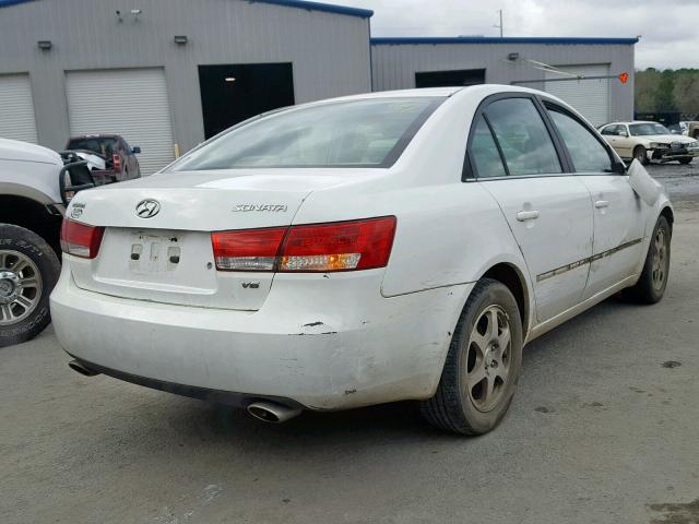 5NPEU46F27H164506 - 2007 HYUNDAI SONATA SE WHITE photo 4