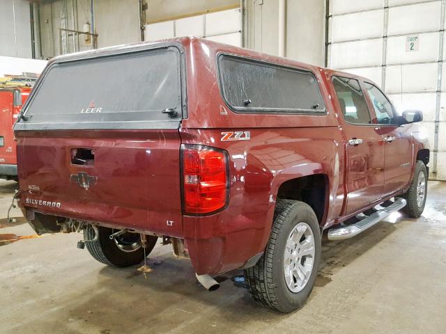 3GCUKREC5EG286062 - 2014 CHEVROLET SILVERADO MAROON photo 4