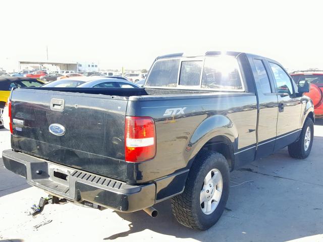 1FTRX12W45NA70606 - 2005 FORD F150 BLACK photo 4