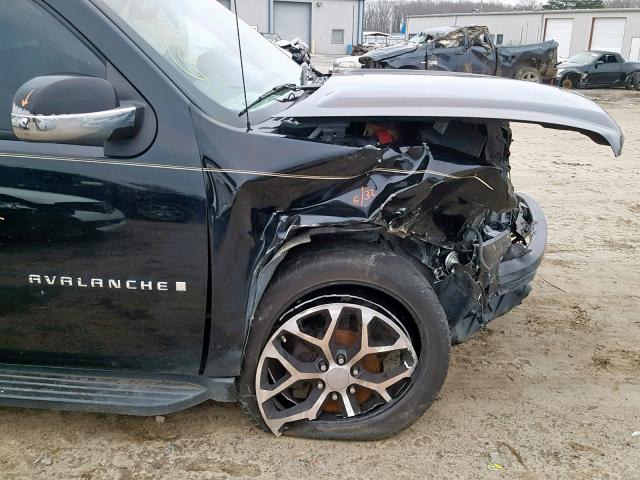 3GNEC22089G158883 - 2009 CHEVROLET AVALANCHE BLACK photo 9