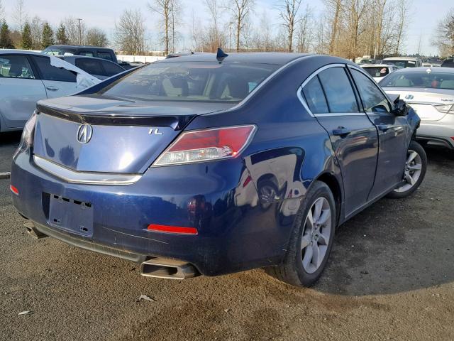 19UUA8F51DA003278 - 2013 ACURA TL TECH BLUE photo 4
