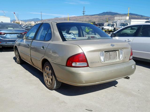 3N1CB51D82L648524 - 2002 NISSAN SENTRA XE TAN photo 3