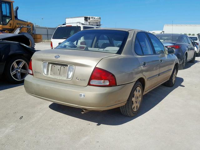 3N1CB51D82L648524 - 2002 NISSAN SENTRA XE TAN photo 4