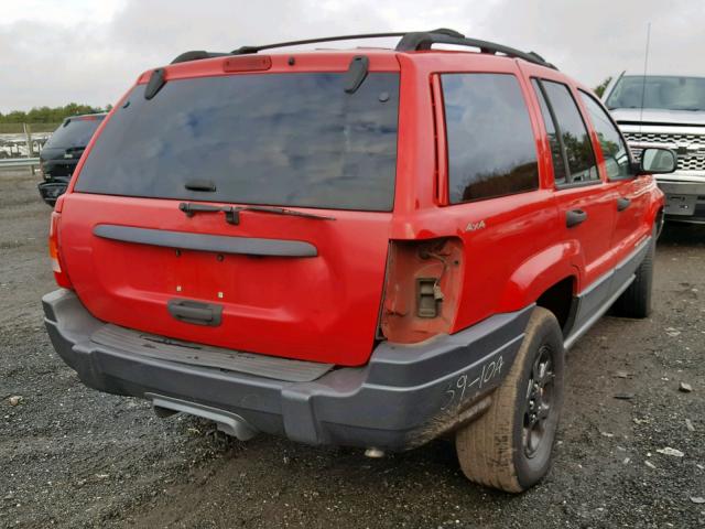 1J4GW48S41C566506 - 2001 JEEP GRAND CHER RED photo 4