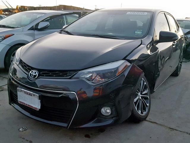 5YFBURHE4GP557687 - 2016 TOYOTA COROLLA L BLACK photo 2