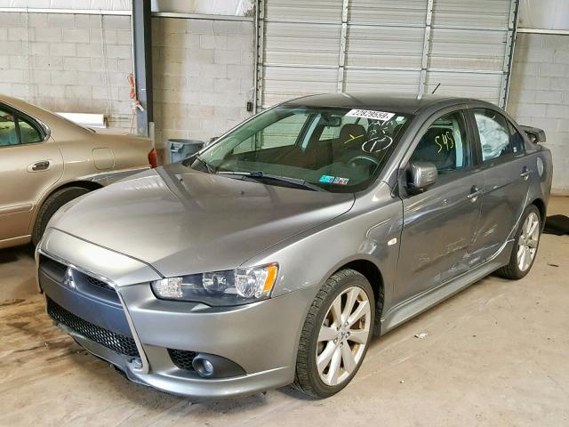 JA32U8FW3DU005939 - 2013 MITSUBISHI LANCER GT GRAY photo 2