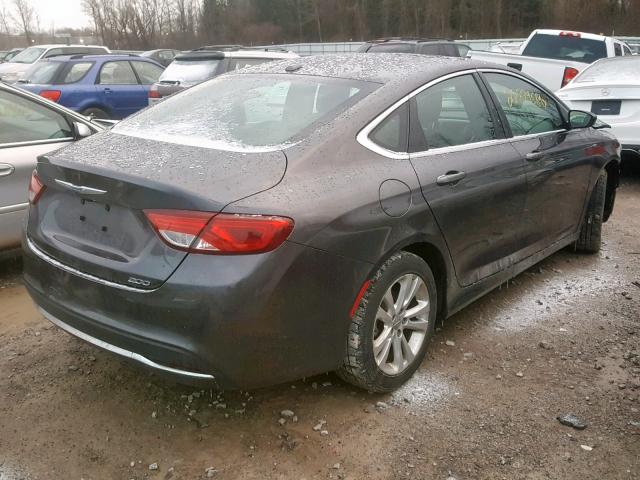 1C3CCCABXFN704356 - 2015 CHRYSLER 200 LIMITE GRAY photo 4