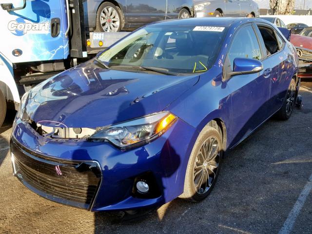 2T1BURHE9GC743628 - 2016 TOYOTA COROLLA L BLUE photo 2