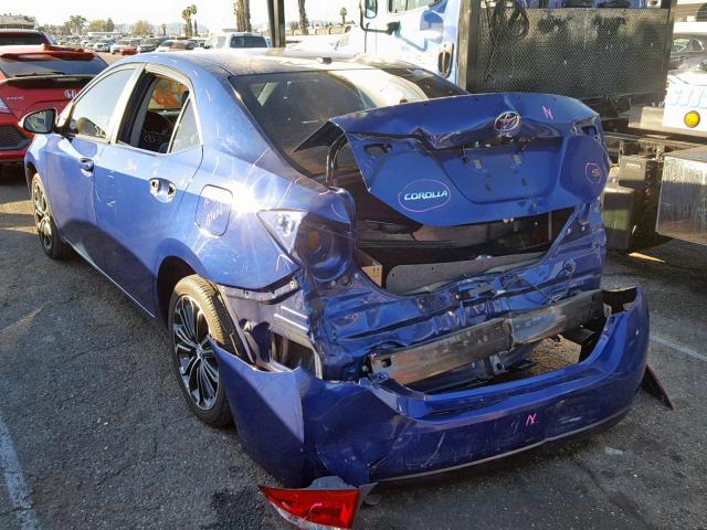 2T1BURHE9GC743628 - 2016 TOYOTA COROLLA L BLUE photo 3