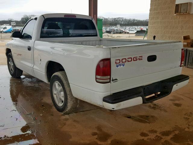 1B7FL26P9VS193701 - 1997 DODGE DAKOTA WHITE photo 3