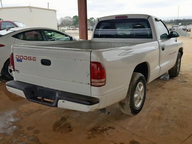 1B7FL26P9VS193701 - 1997 DODGE DAKOTA WHITE photo 4