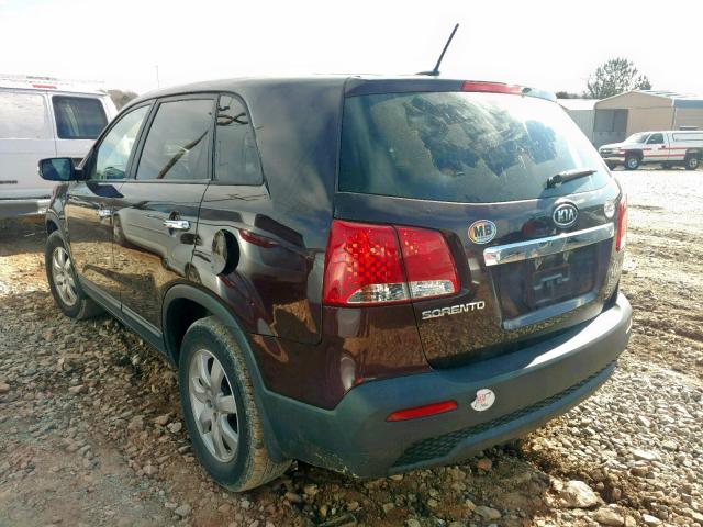 5XYKT3A19CG259349 - 2012 KIA SORENTO BA PURPLE photo 3