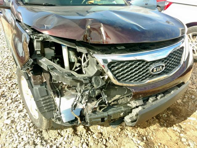 5XYKT3A19CG259349 - 2012 KIA SORENTO BA PURPLE photo 9