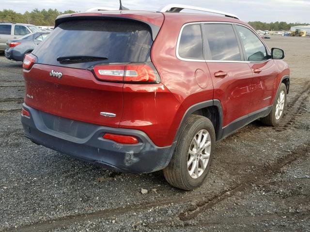 1C4PJMCB9GW139423 - 2016 JEEP CHEROKEE L RED photo 4