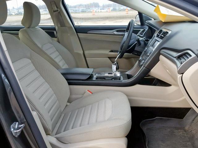 3FA6P0H74HR237115 - 2017 FORD FUSION SE GRAY photo 5
