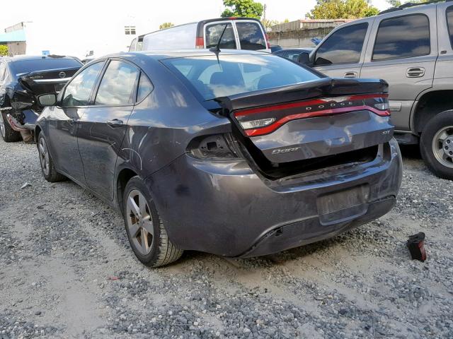 1C3CDFBB7FD221605 - 2015 DODGE DART SXT GRAY photo 3