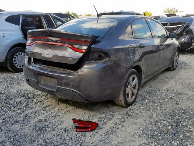 1C3CDFBB7FD221605 - 2015 DODGE DART SXT GRAY photo 4