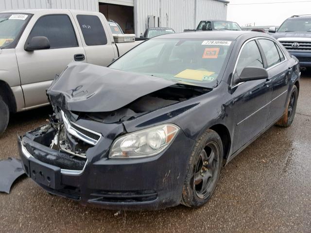 1G1ZA5E05AF267197 - 2010 CHEVROLET MALIBU LS BLACK photo 2