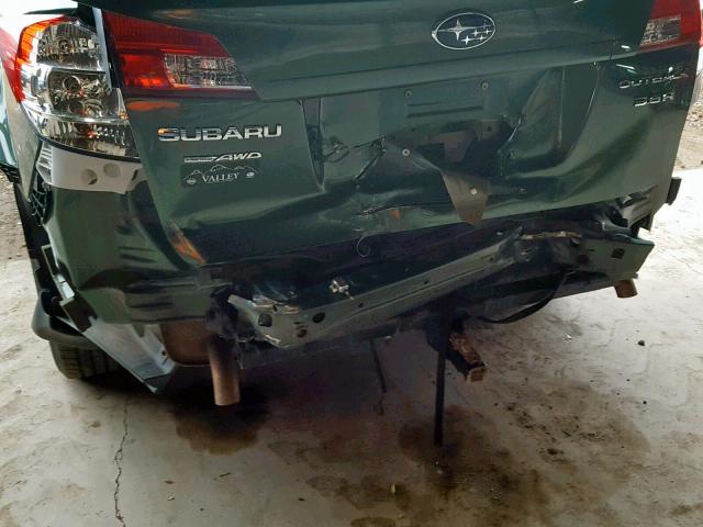 4S4BRDLC4C2212626 - 2012 SUBARU OUTBACK 3. GREEN photo 9