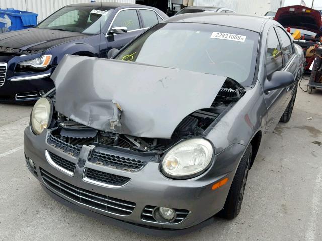 1B3ES56CX5D232833 - 2005 DODGE NEON SXT SILVER photo 2