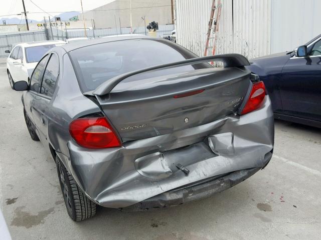 1B3ES56CX5D232833 - 2005 DODGE NEON SXT SILVER photo 3