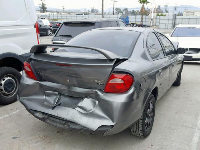 1B3ES56CX5D232833 - 2005 DODGE NEON SXT SILVER photo 4