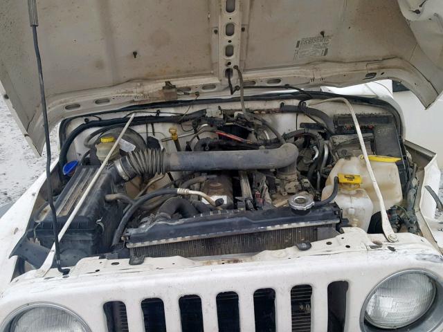 1J4F449S96P747505 - 2006 JEEP WRANGLER / WHITE photo 7