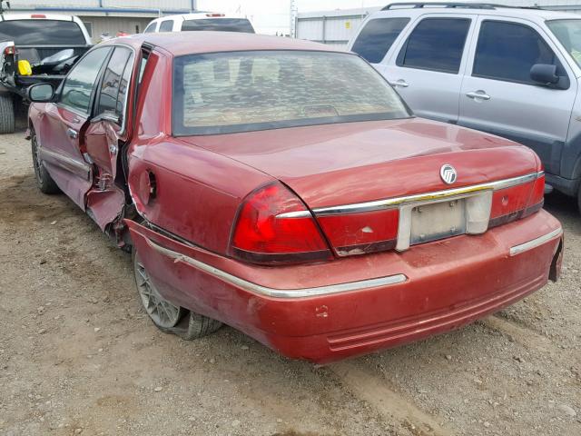 2MEFM74W61X644089 - 2001 MERCURY GRAND MARQ RED photo 3