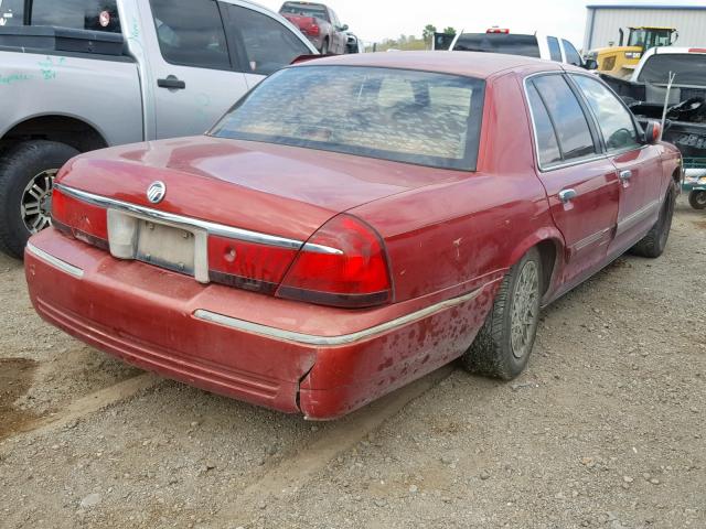 2MEFM74W61X644089 - 2001 MERCURY GRAND MARQ RED photo 4