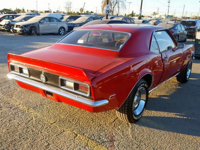 124378N375856 - 1968 CHEVROLET CAMARO SS RED photo 4