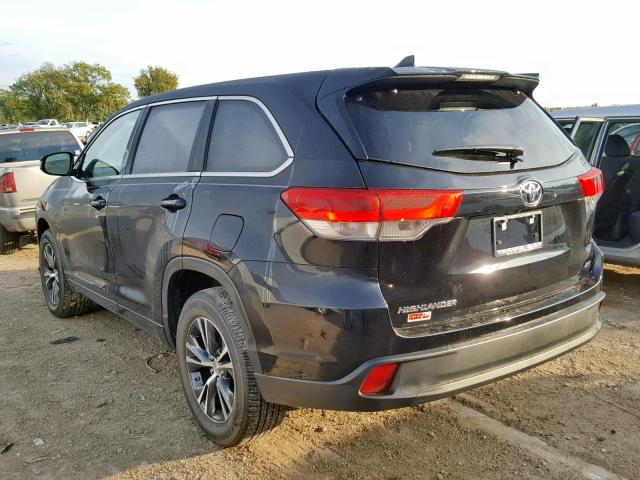 5TDZZRFH8JS275483 - 2018 TOYOTA HIGHLANDER BLACK photo 3