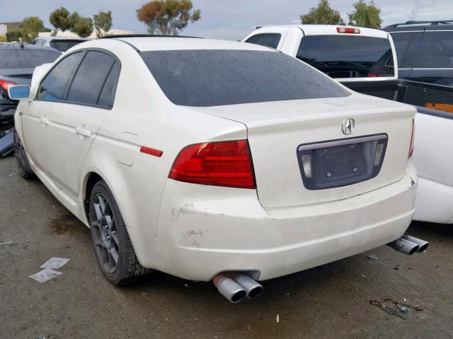 19UUA66276A801023 - 2006 ACURA 3.2TL WHITE photo 3