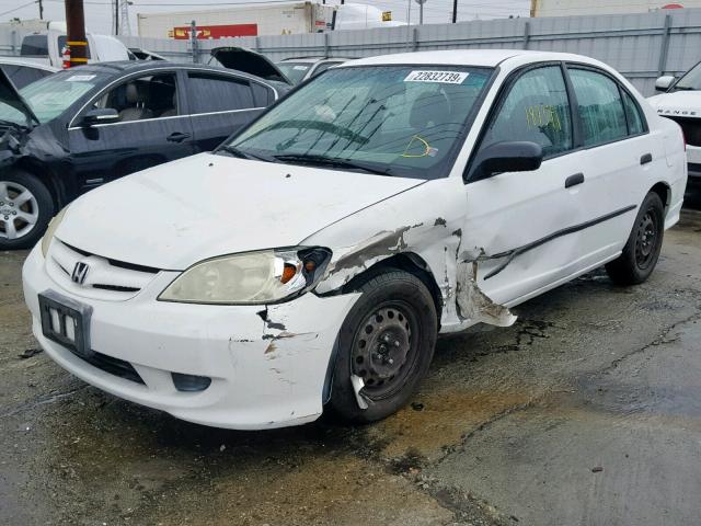 2HGES163X4H587043 - 2004 HONDA CIVIC DX V WHITE photo 2