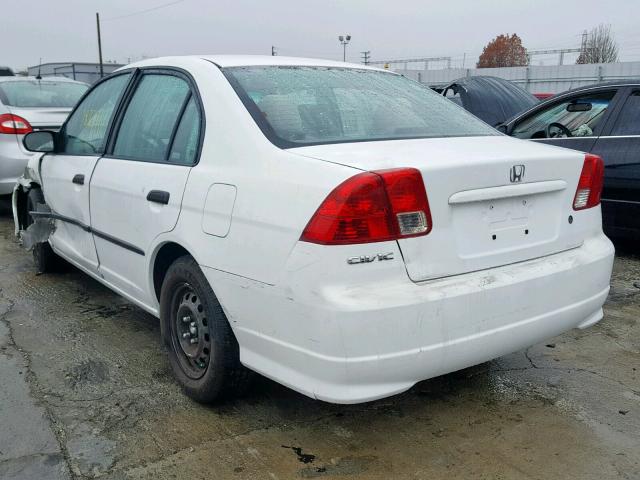 2HGES163X4H587043 - 2004 HONDA CIVIC DX V WHITE photo 3