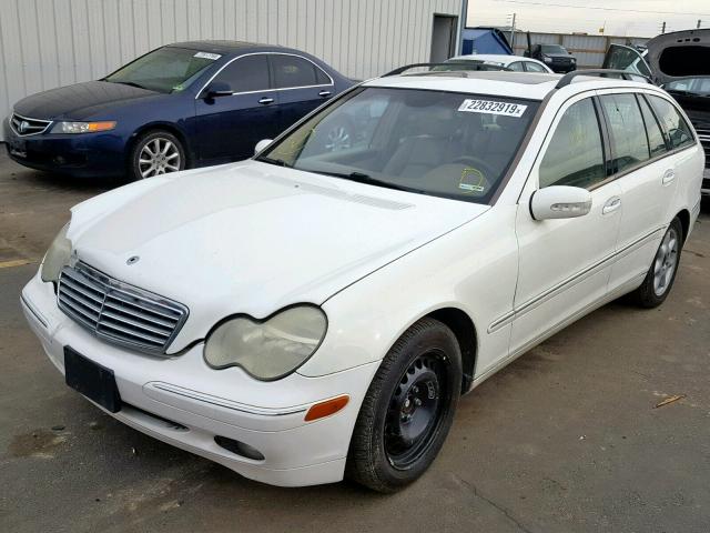 WDBRH81J33F405307 - 2003 MERCEDES-BENZ C 240 SPOR WHITE photo 2