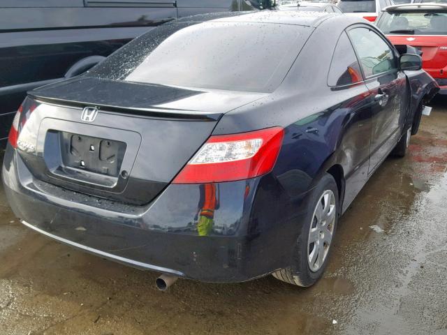 2HGFG12618H513389 - 2008 HONDA CIVIC LX BLACK photo 4