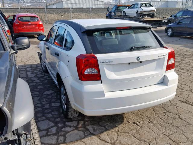 1B3HB28A09D213494 - 2009 DODGE CALIBER SE WHITE photo 3