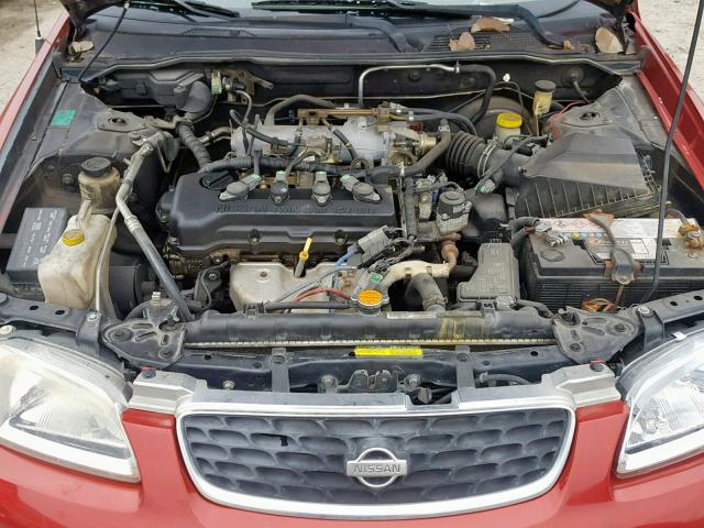 3N1CB51D1YL349305 - 2000 NISSAN SENTRA BAS RED photo 7