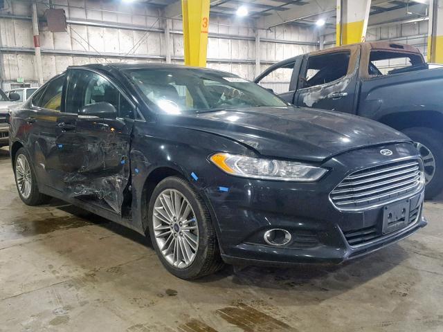 3FA6P0H91ER338335 - 2014 FORD FUSION SE BLACK photo 1