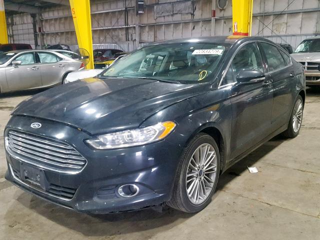 3FA6P0H91ER338335 - 2014 FORD FUSION SE BLACK photo 2