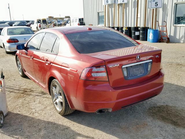 19UUA66268A025194 - 2008 ACURA TL RED photo 3