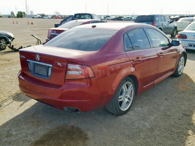 19UUA66268A025194 - 2008 ACURA TL RED photo 4