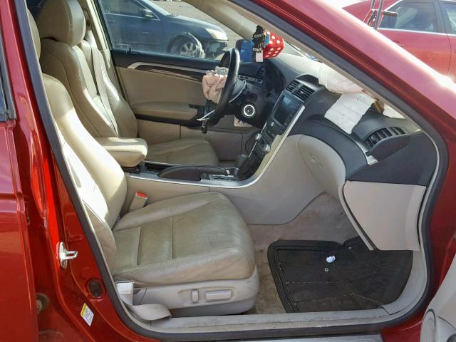 19UUA66268A025194 - 2008 ACURA TL RED photo 5