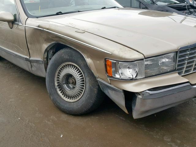 1G6DW5275PR717445 - 1993 CADILLAC FLEETWOOD TAN photo 9