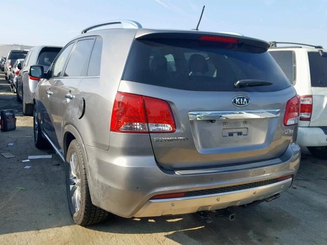 5XYKWDA20CG302384 - 2012 KIA SORENTO SX GRAY photo 3