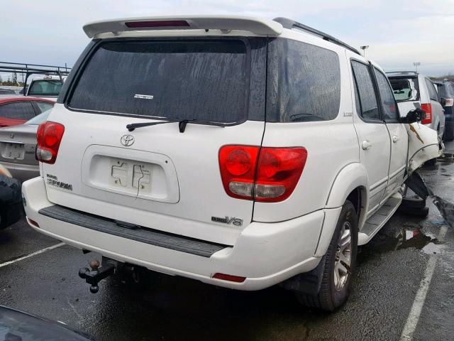 5TDZT38A45S260855 - 2005 TOYOTA SEQUOIA LI WHITE photo 4