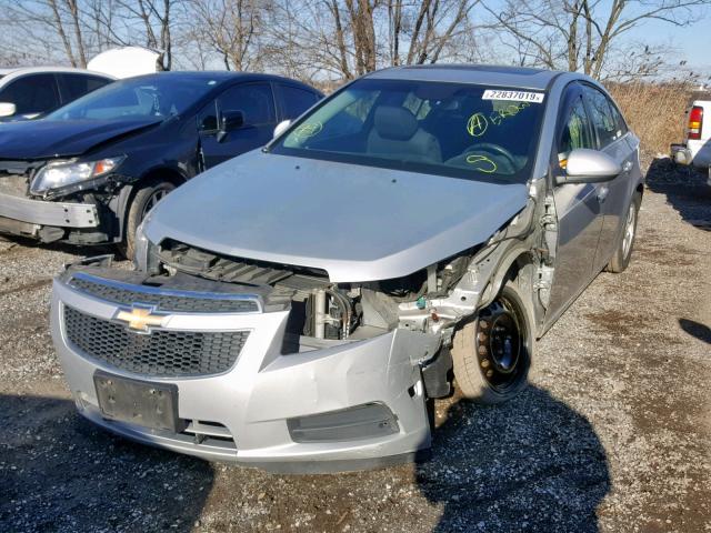 1G1PF5SC6C7395534 - 2012 CHEVROLET CRUZE LT GRAY photo 2