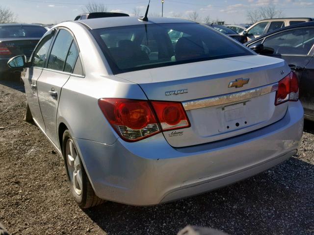 1G1PF5SC6C7395534 - 2012 CHEVROLET CRUZE LT GRAY photo 3