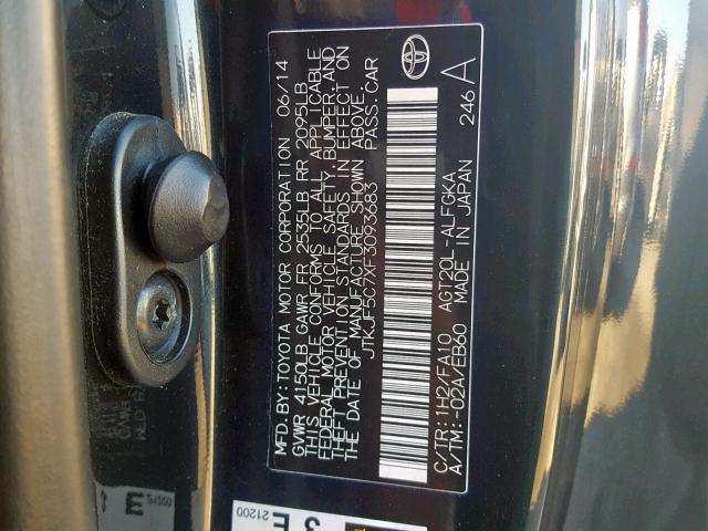 JTKJF5C7XF3093683 - 2015 TOYOTA SCION TC შავი ფოტო 10