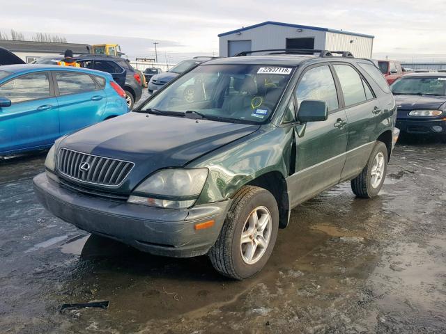 JT6GF10U9Y0057032 - 2000 LEXUS RX 300 GREEN photo 2